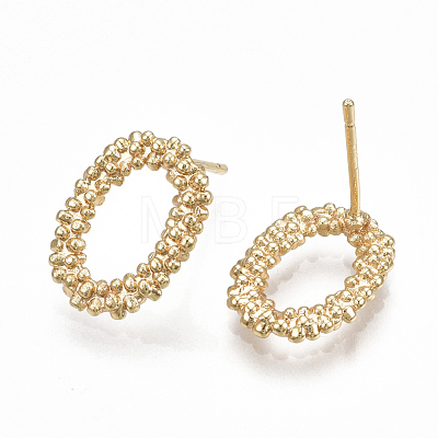 Brass Stud Earrings KK-S348-365-1