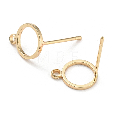 Brass Stud Earring Findings KK-Q789-13G-1