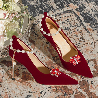 2Pcs Alloy Rhinestone Wedding Shoe Decorations FIND-FG0002-48A-1