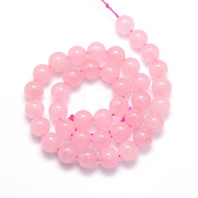Dyed Rose Quartz Round Beads Strands X-G-O047-05-8mm-1