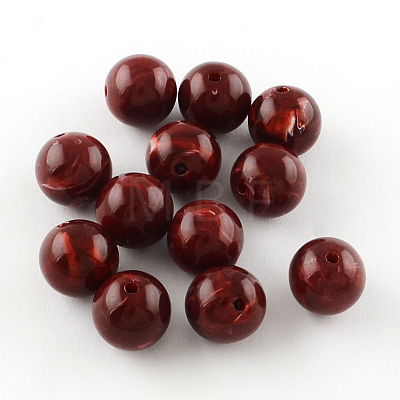 Round Imitation Gemstone Acrylic Beads X-OACR-R029-8mm-05-1