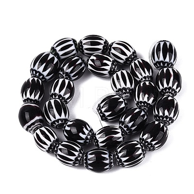 Handmade Millefiori Glass Barrel Beads LA-N002-06A-1