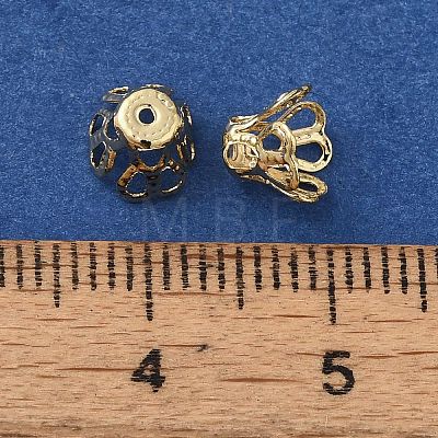 Brass Bead Caps KK-K383-15B-G-1