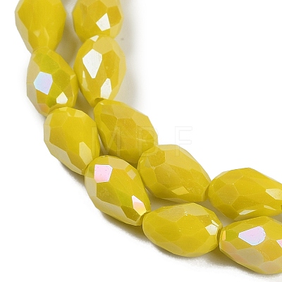 Opaque Solid Color Electroplate Glass Beads Strands LS-EGLA-N013-P6mm-B06-1