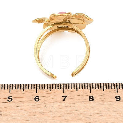 304 Stainless Steel with Resin Cuff Open Rings RJEW-Z132-03G-1