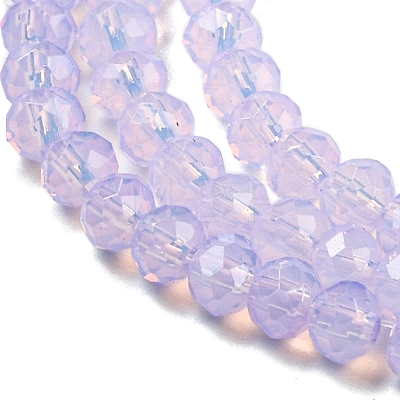 Baking Painted Transparent Glass Beads Strands DGLA-A034-J2mm-B06-1