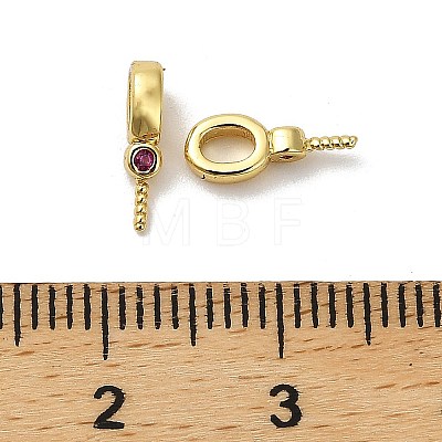 Brass Micro Pave Cubic Zirconia Cup Pearl Peg Bails Pin Pendants KK-S397-01C-1