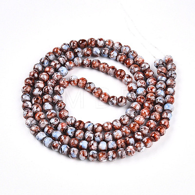 Baking Paint Glass Beads Strands X-DGLA-N003-6mm-A03-1