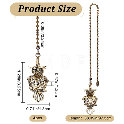 Brass Ceiling Fan Pull Chain Extenders AJEW-PH01441-1