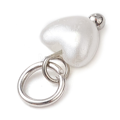 ABS Imitation Pearl Charms PALLOY-JF03222-01-1