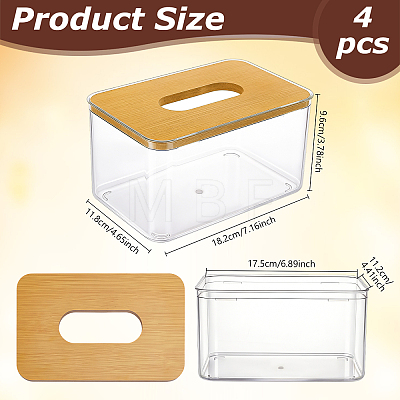 4Pcs Acrylic Tissue Boxes AJEW-WA0003-72-1