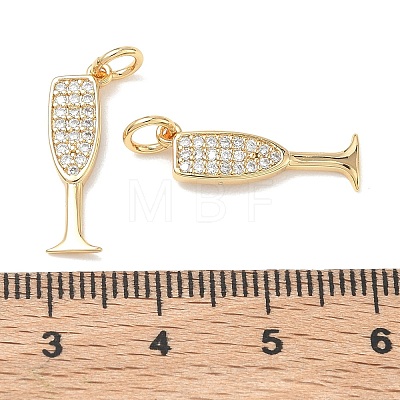 SHEGRACE Brass Clear Cubic Zirconia Charms XGRQ3P578-631G-1