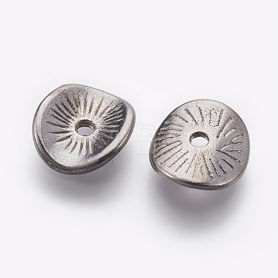 Tibetan Style Wavy Spacer Beads TIBEP-A11067-B-FF-1
