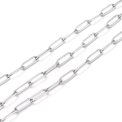 Tarnish Resistant 304 Stainless Steel Paperclip Chains CHS-D033-06P-02-1