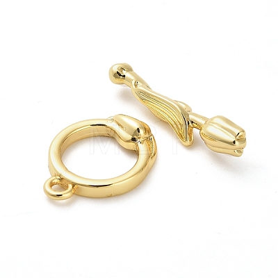 Brass Toggle Clasps KK-M314-06G-1