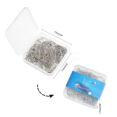 Unicraftale 304 Stainless Steel & 316 Surgical Stainless Steel Earring Hooks & Earring Hooks & Jump Rings STAS-UN0002-89P-1