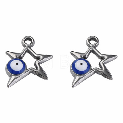 304 Stainless Steel Enamel Pendants STAS-N087-51-03P-1