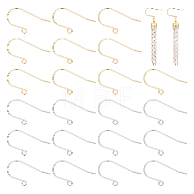 Unicraftale 100Pcs 2 Colors 304 Stainless Steel Earring Hooks STAS-UN0053-63-1