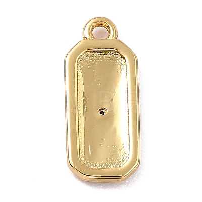 Brass Micro Pave Cubic Zirconia Charms ZIRC-I054-12G-05-1