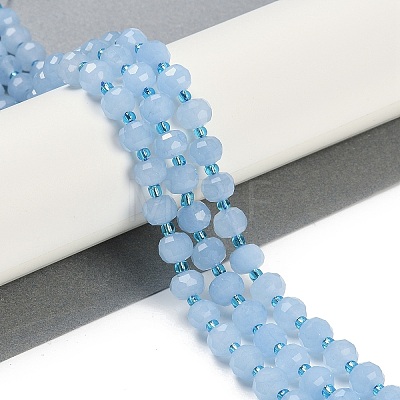 Natural Dyed White Jade Beads Strands G-H057-A22-01-1