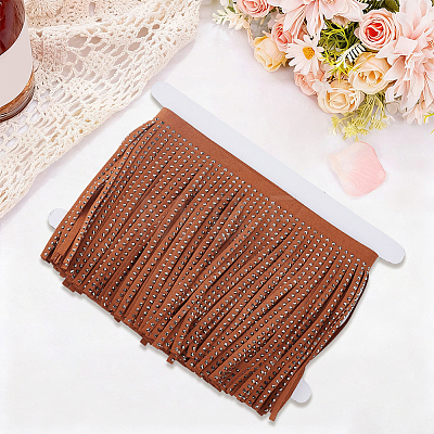 PU Imitation Leather Tassel Ribbon DIY-GF0013-45A-1