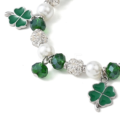 Alloy Enamel Charm Bracelets BJEW-JB12844-1