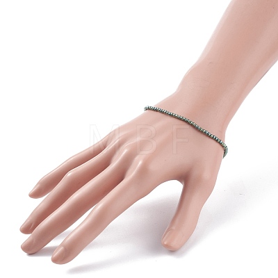 Glass Round Beaded Stretch Bracelet for Women BJEW-JB07911-04-1