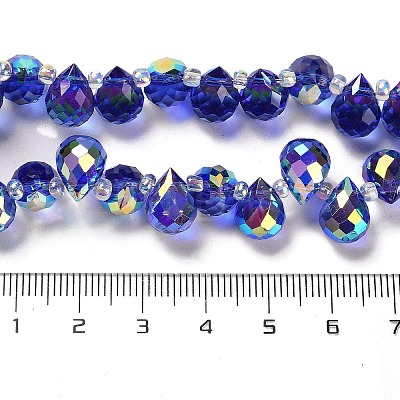 Electroplate Glass Beads Strands EGLA-D030-17C-1