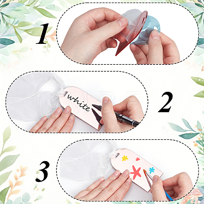 20Pcs Acrylic Wedding Seat Label AJEW-BM0001-24B-1