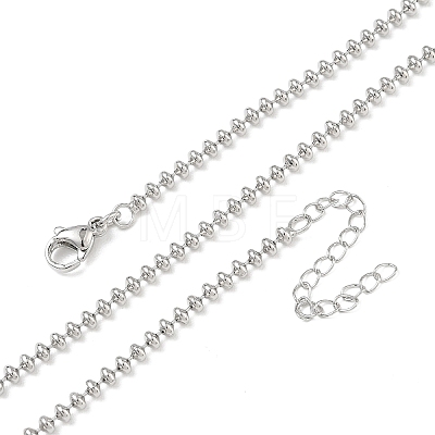 2.5MM Brass Ball Chain Necklaces NJEW-K312-01P-1
