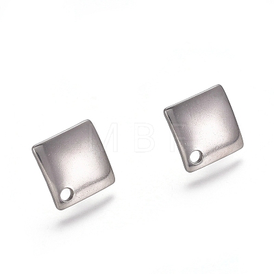 304 Stainless Steel Stud Earring Findings X-STAS-E482-02P-1