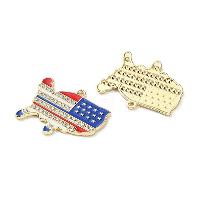 Independence Day Alloy Enamel Pendants ENAM-I069-01G-04-1