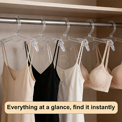 Plastic Underwear Clothes Hangers AJEW-WH0609-933-1