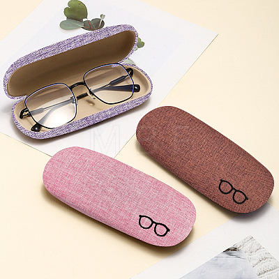 1Pc Oval Polyester Eyeglass Cases AJEW-CN0007-32A-1