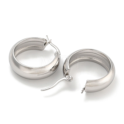 Tarnish Resistant 202 Stainless Steel Hoop Earrings X-EJEW-H003-38P-07-1