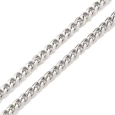 201 Stainless Steel Curb Chain Necklaces for Men NJEW-Q336-08B-P-1