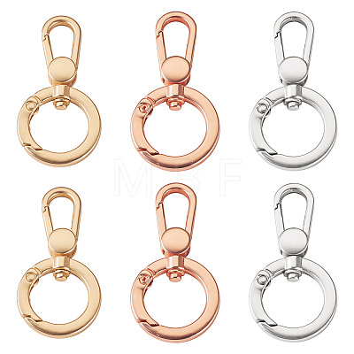6Pcs 3 Colors Alloy Swivel Clasps FIND-TADJ0001-15-1
