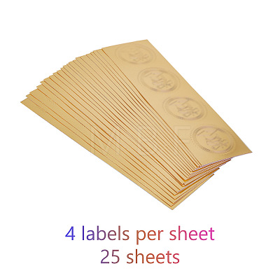 Self Adhesive Gold Foil Embossed Stickers DIY-WH0211-100-1