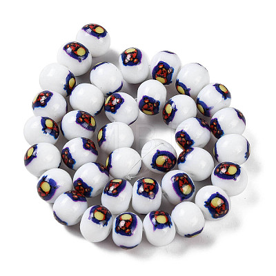 Printing Glass Beads for Necklaces Bracelets Making GLAA-B020-02A-10-1