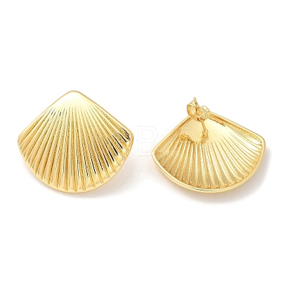 Brass Stud Earrings for Women EJEW-U036-01G-01-1