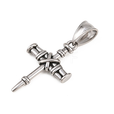 304 Stainless Steel Pendants STAS-C164-01A-AS-1
