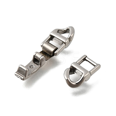 304 Stainless Steel Fold Over Clasps STAS-M119-05P-04-1