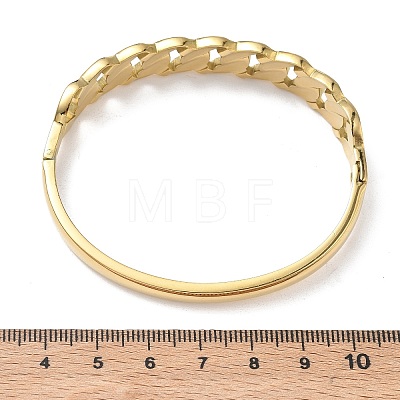 Braided 304 Stainless Steel Hinged Bangles for Women BJEW-Z178-10G-1