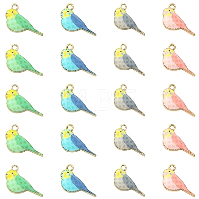 20Pcs 4 Colors Alloy Pendants ENAM-YW0009-44-1