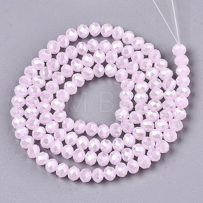 Electroplate Glass Beads Strands X-EGLA-A034-J4mm-A03-1