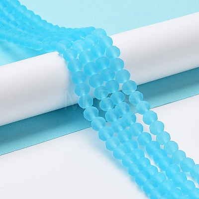 Transparent Glass Beads Strands EGLA-A044-T8mm-MD08-1