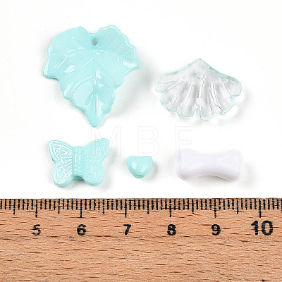 Transparent & Opaque Acrylic Beads TACR-T028-26E-1