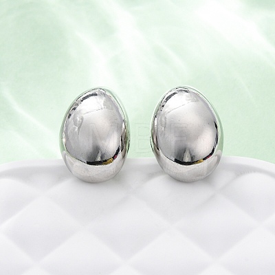 Rack Plating Brass Teardrop Stud Earrings X-EJWE-Q766-03P-1