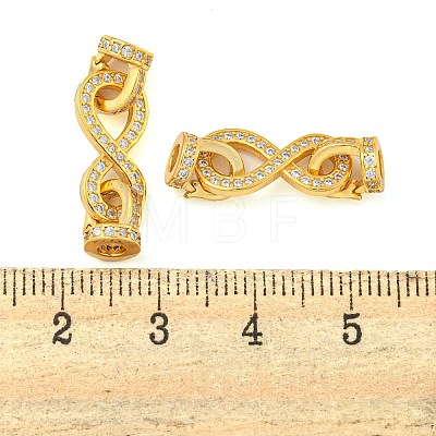 925 Sterling Silver Micro Pave Cubic Zirconia Fold Over Clasps STER-B005-47G-1