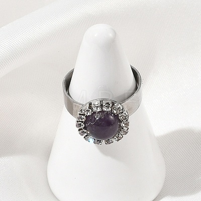 Natural & Synthetic Gemstone Finger Rings for Women RJEW-JR01102-1